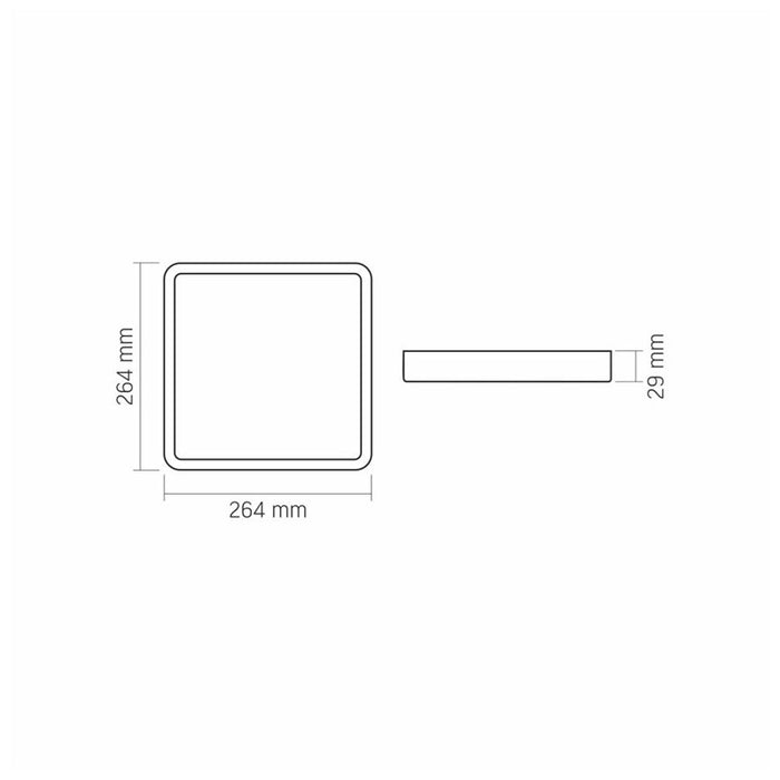 LED LAMP VLE-DLSS-244 SURFACE FRAME SQ 24W/4K/WH VIDEX