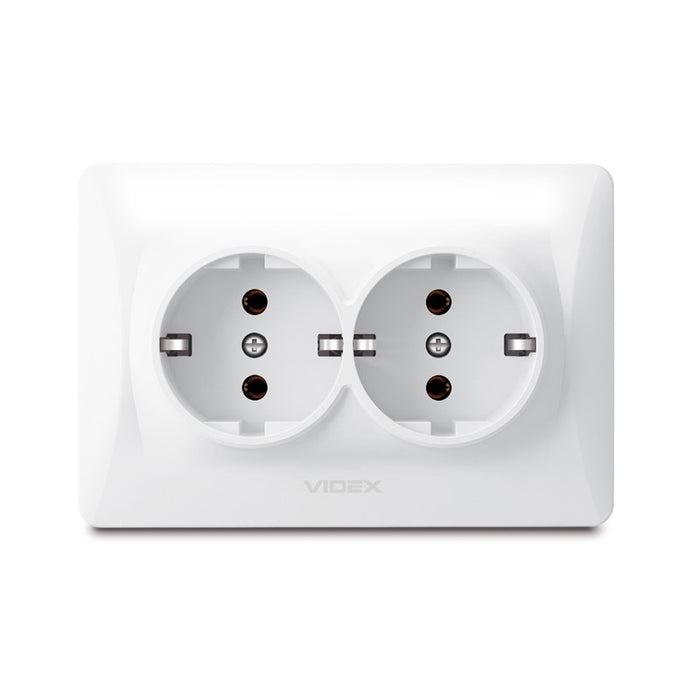 DOUBLE CONTACT SHUKO VF-BNSK2G-W 16A BINERA VIDEX - WHITE