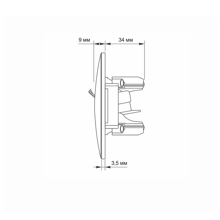 COMPUTER SOCKET VF-BNSK1PC6-BG CAT6 BINERA VIDEX - GRAPHITE