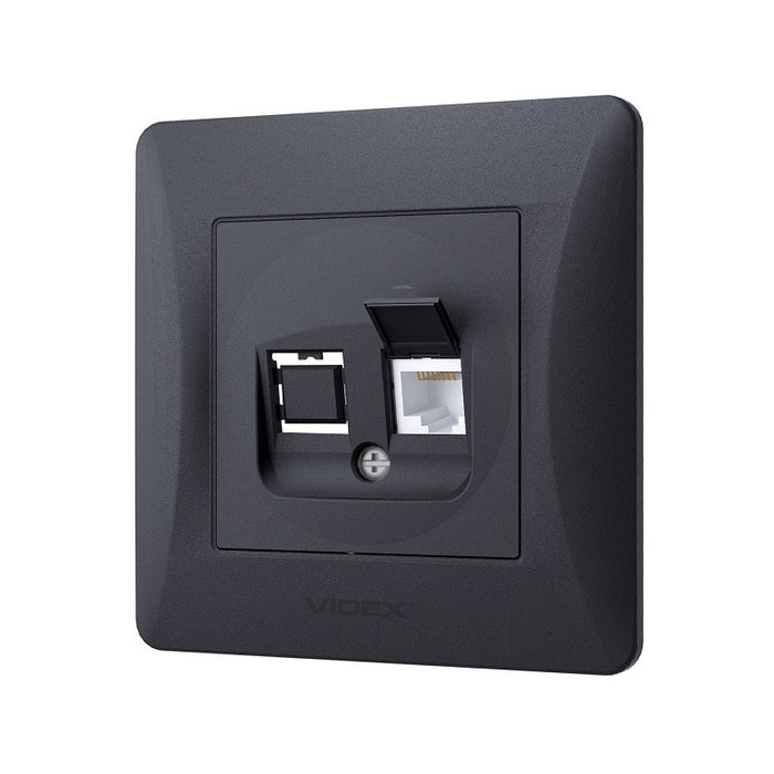 COMPUTER SOCKET VF-BNSK1PC6-BG CAT6 BINERA VIDEX - GRAPHITE