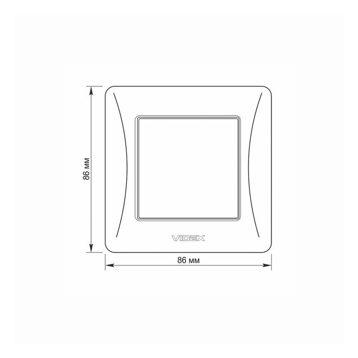 SINGLE POLE SWITCH VF-BNSW1-W 10A BINERA VIDEX - WHITE