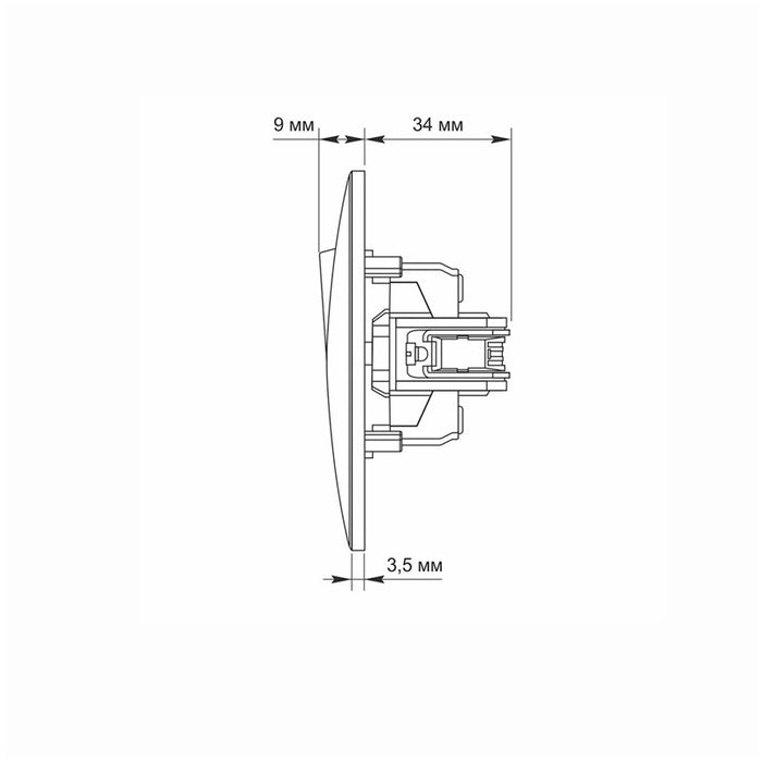 TRIPLE SWITCH 10A VF-BNSW3-BG BINERA VIDEX - GRAPHITE