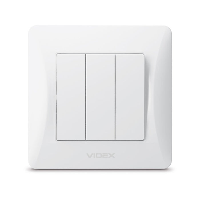 TRIPLE SWITCH VF-BNSW3-W 10A BINERA VIDEX - WHITE