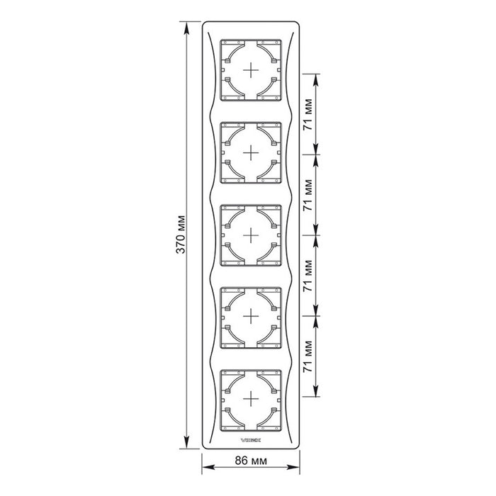 FIVE VERTICAL FRAME VF-BNFR5V-BG BINERA VIDEX - GRAPHITE