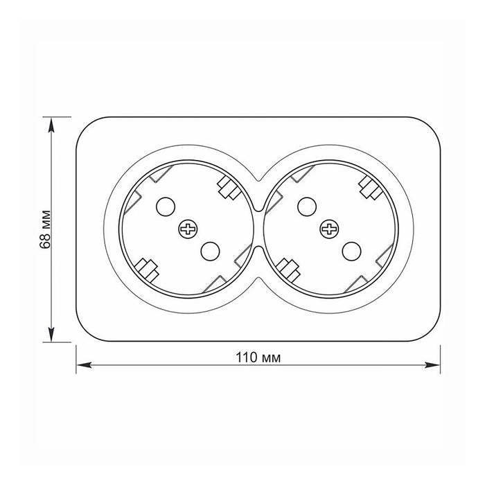 DOUBLE CONTACT SHUKO FOR OUTDOOR MOUNTING VF-BNS22G-BG 16A VIDEX - GRAPHITE