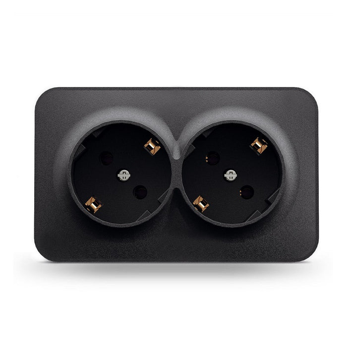 DOUBLE CONTACT SHUKO FOR OUTDOOR MOUNTING VF-BNS22G-BG 16A VIDEX - GRAPHITE