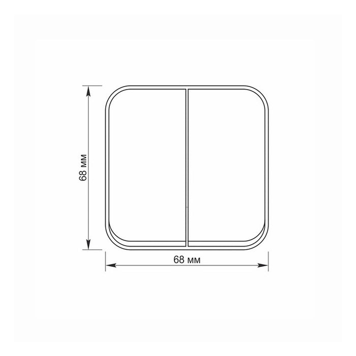 DOUBLE SERIAL SWITCH FOR OPEN ASSEMBLY 10A VF-BNS12-BG BINERA VIDEX - GRAPHITE