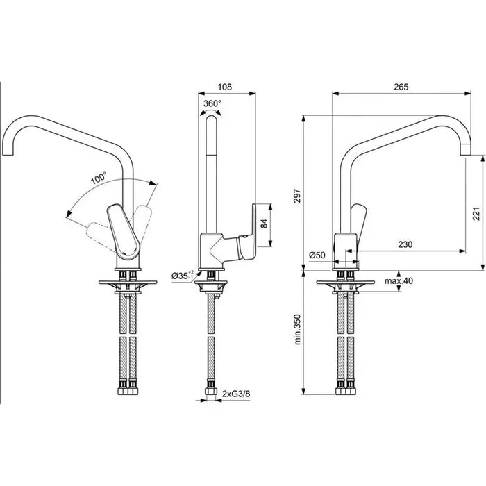 VIDIMA SEVA L KITCHEN MIXER - Смесители за кухня<<<Кухня<<<Praktiker&&&Кухненски смесители<<<Кухня<<<Technopolis