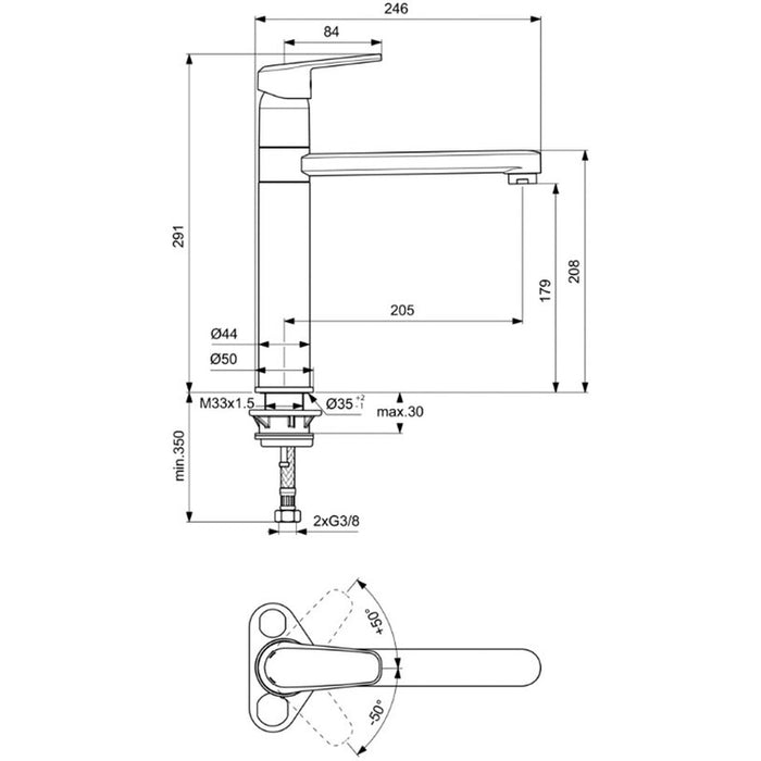 KITCHEN MIXER VIDIMA SEVA L CHROME