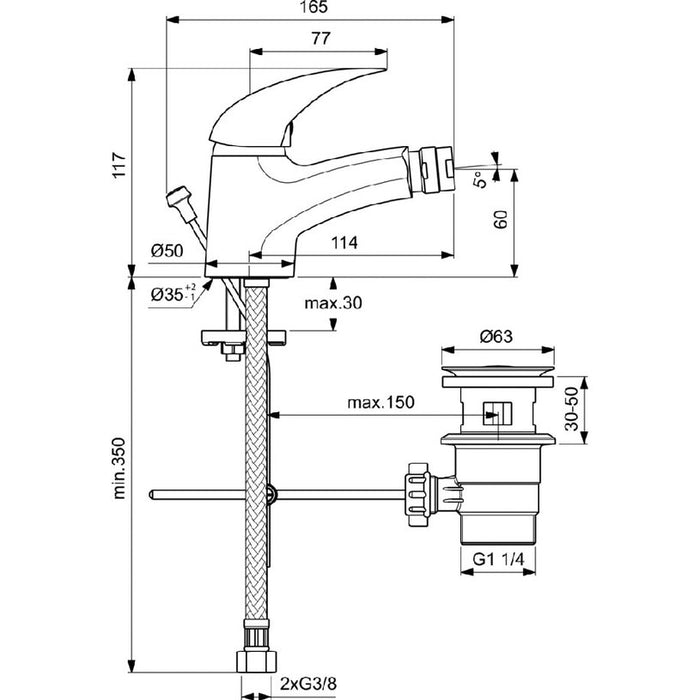 VIDIMA ORION BIDET MIXER