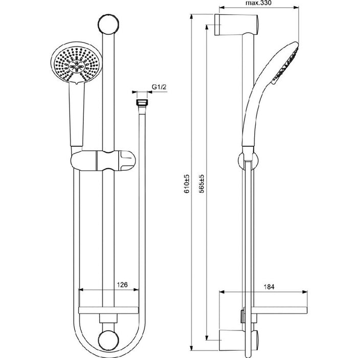 SHOWER SET VIDIMA FRESH M3