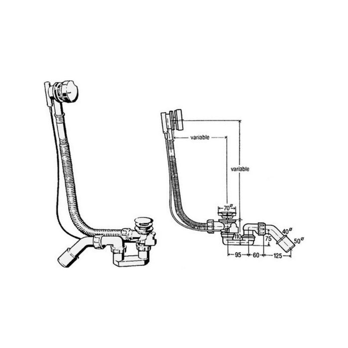 AUTOMATIC SIPHON FOR BATH SIMPLEX VIEGA