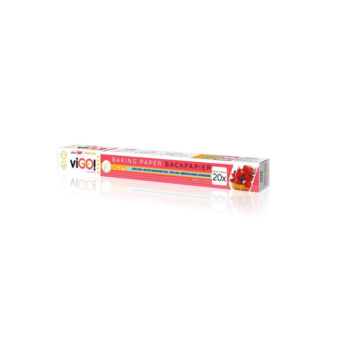 WHITE BAKING PAPER ROLL 20 PCS. PREMIUM VIGO