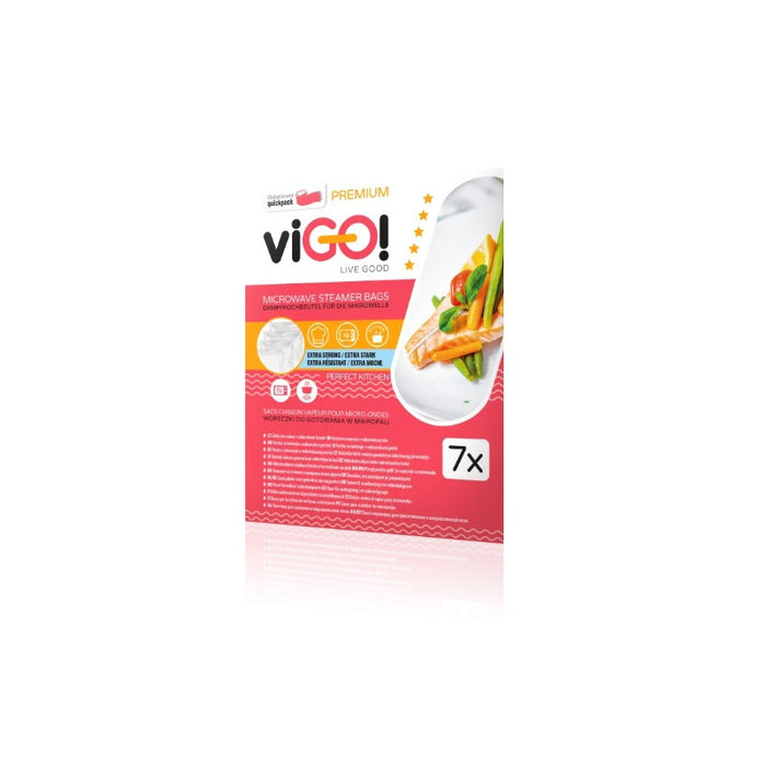 MICROWAVE BAGS FOR STEAMING 7 PCS. PREMIUM VIGO