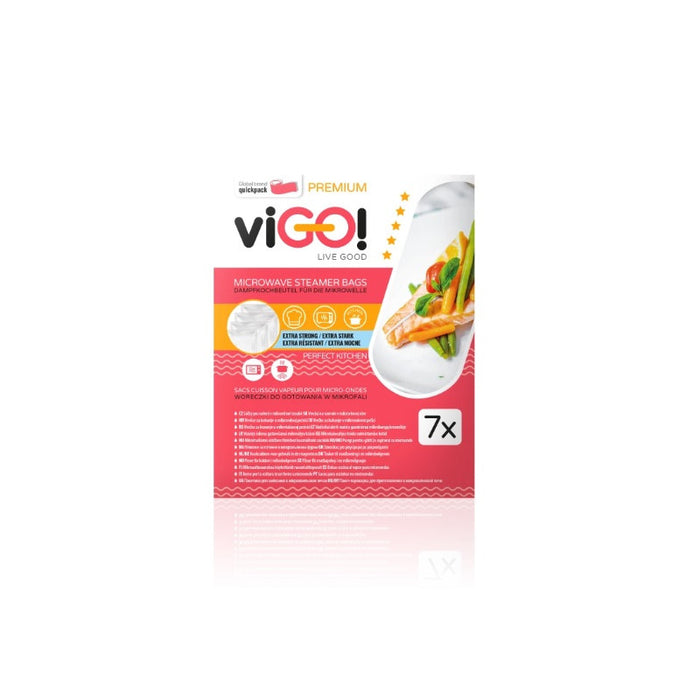 MICROWAVE BAGS FOR STEAMING 7 PCS. PREMIUM VIGO