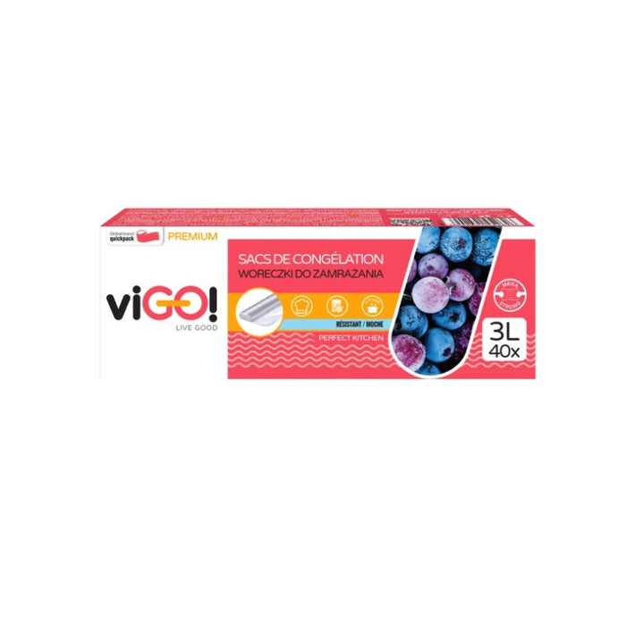FREEZER BAGS 3 L 40 PCS. PREMIUM VIGO