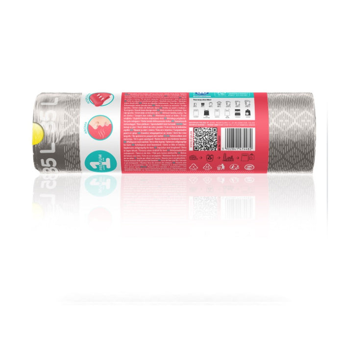 GARBAGE BAGS SILVER 35L WITH TIE 15PCS. PREMIUM #1 VIGO