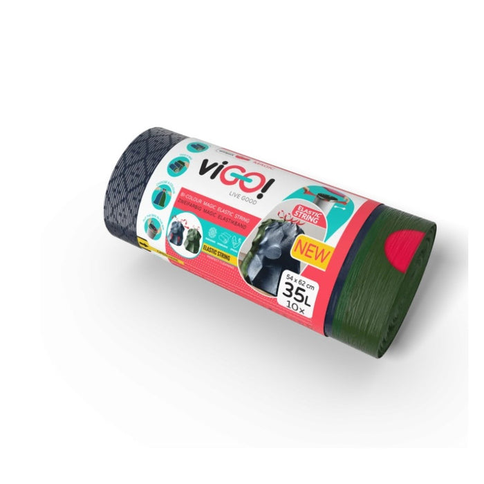GARBAGE BAGS WITH ELASTIC BAND 35L 10PCS MAGIC VIGO