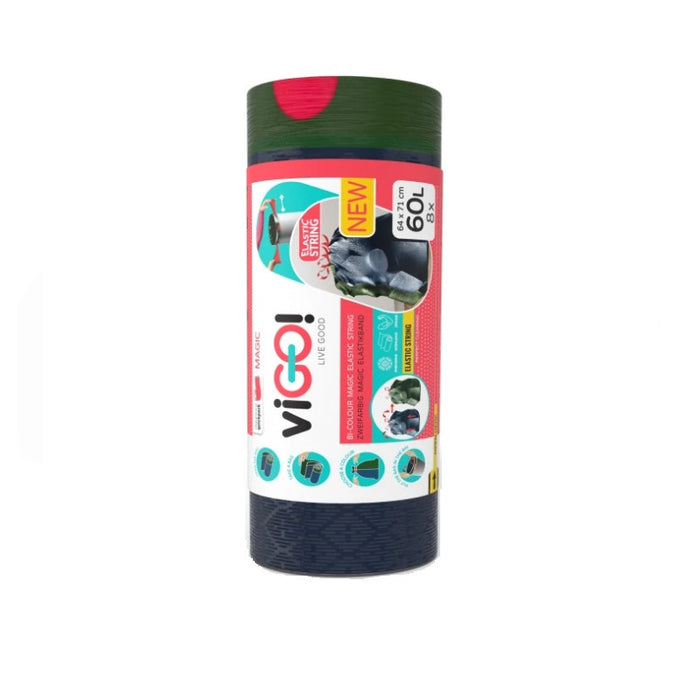 GARBAGE BAGS WITH ELASTIC BAND 60L 8PCS MAGIC VIGO