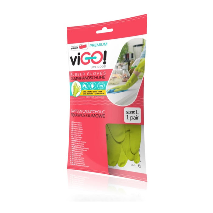 RUBBER HOUSEHOLD GLOVES L PREMIUM VIGO