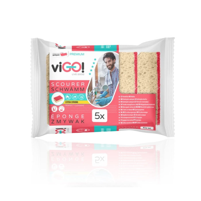 SPONGE FOR DISHES 5 PCS. PREMIUM VIGO