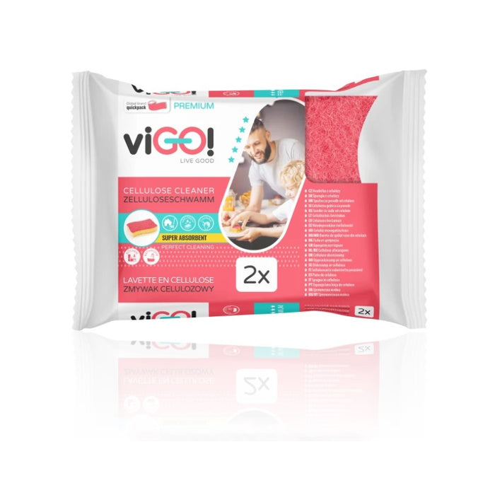CELLULOSE SPONGE EXTRA SOFT FOR WASHING 2PCS. PREMIUM VIGO