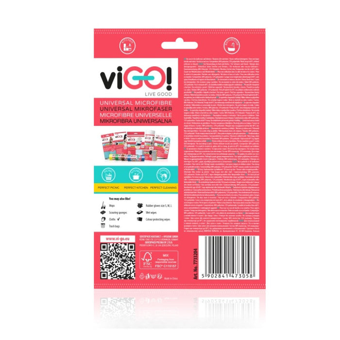 UNIVERSAL MICROFIBER TOWELS 5 PCS. PREMIUM VIGO