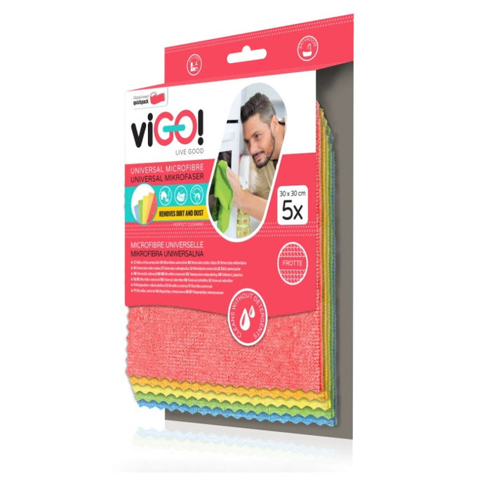 UNIVERSAL MICROFIBER TOWELS 5 PCS. PREMIUM VIGO