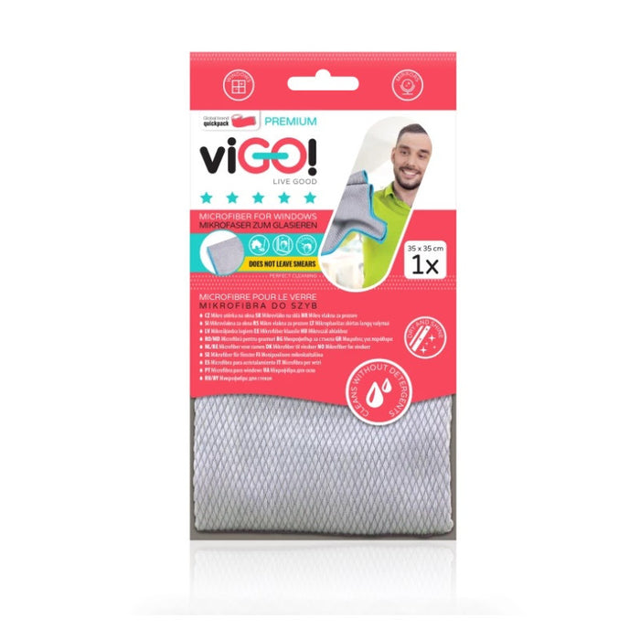 MICROFIBER TOWEL FOR WINDOWS AND MIRRORS PREMIUM VIGO