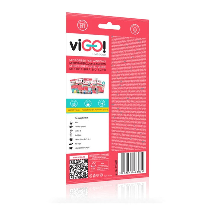 MICROFIBER TOWEL FOR WINDOWS AND MIRRORS PREMIUM VIGO