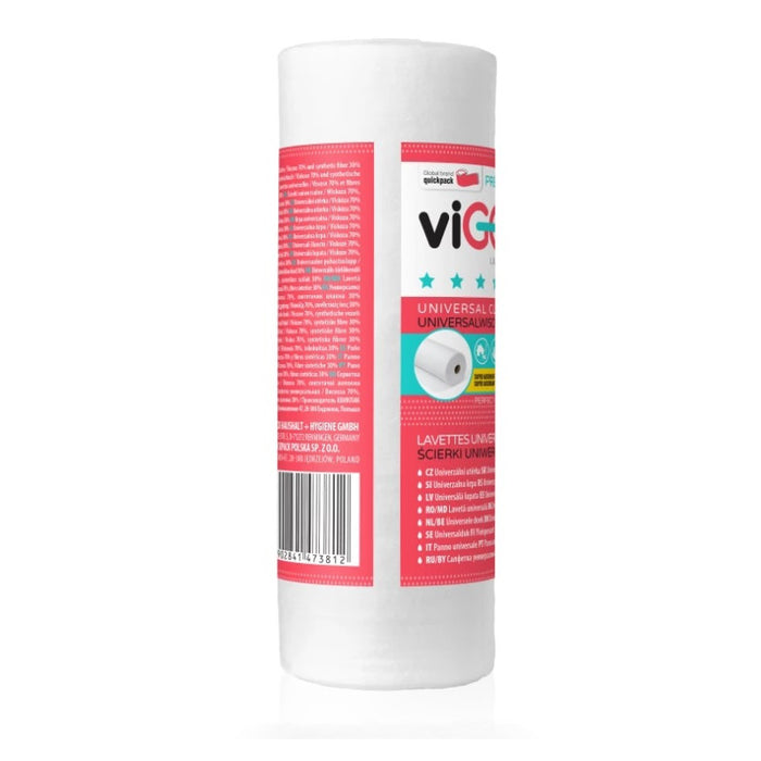 TEXTILE TOWEL ON A ROLL WHITE 50 PCS. PREMIUM VIGO