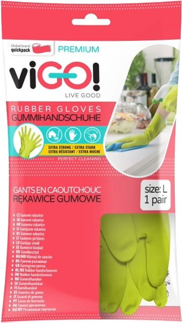 RUBBER HOUSEHOLD GLOVES L PREMIUM VIGO