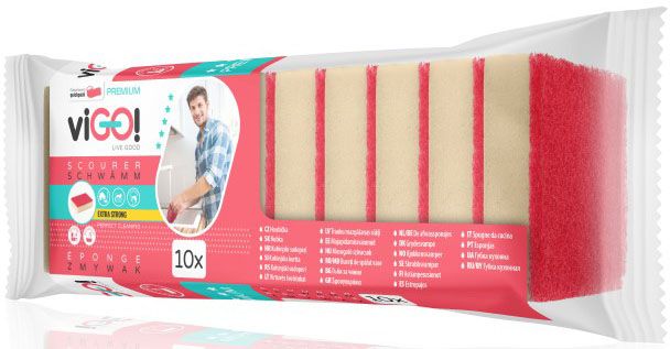 SPONGE FOR CLEANING DISHES 10 PCS. PREMIUM VIGO