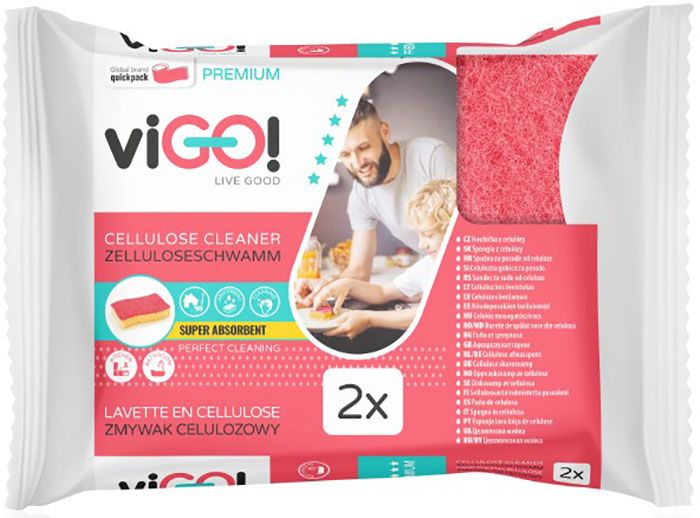 CELLULOSE SPONGE EXTRA SOFT FOR WASHING 2PCS. PREMIUM VIGO