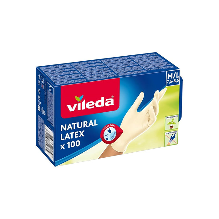 Vileda Multi Latex 100 Disposable gloves Beige 100 pc(s)