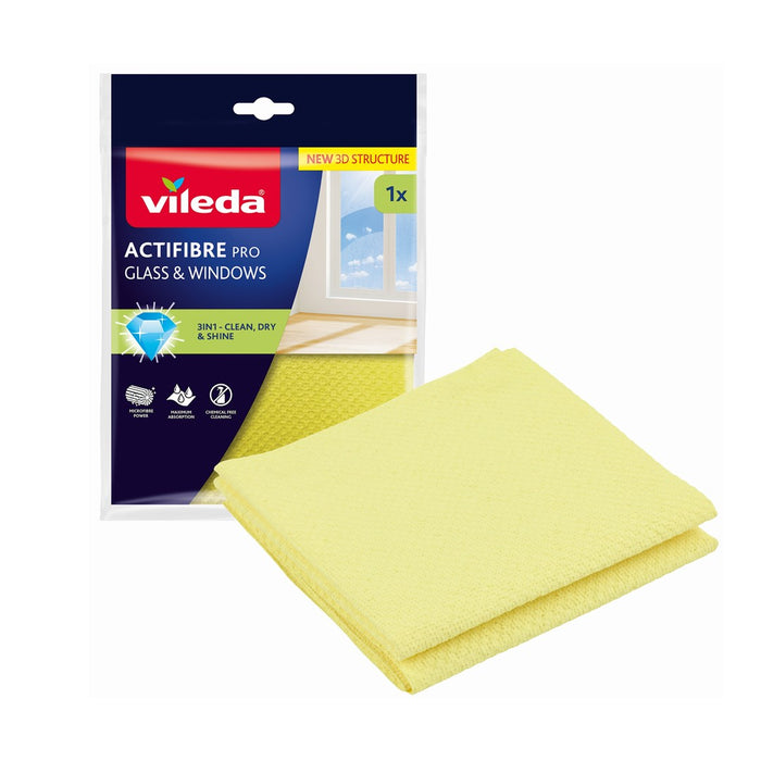 Vileda Actifibre Pro glass and window cloth, 1 piece