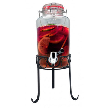 GLASS DISPENSER SET WITH STAND 3L VIN BOUQUET
