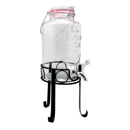 GLASS DISPENSER SET WITH STAND 3L VIN BOUQUET