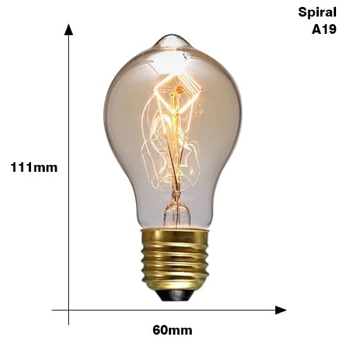 Vintage bulb Edison E27, 40W, 220V