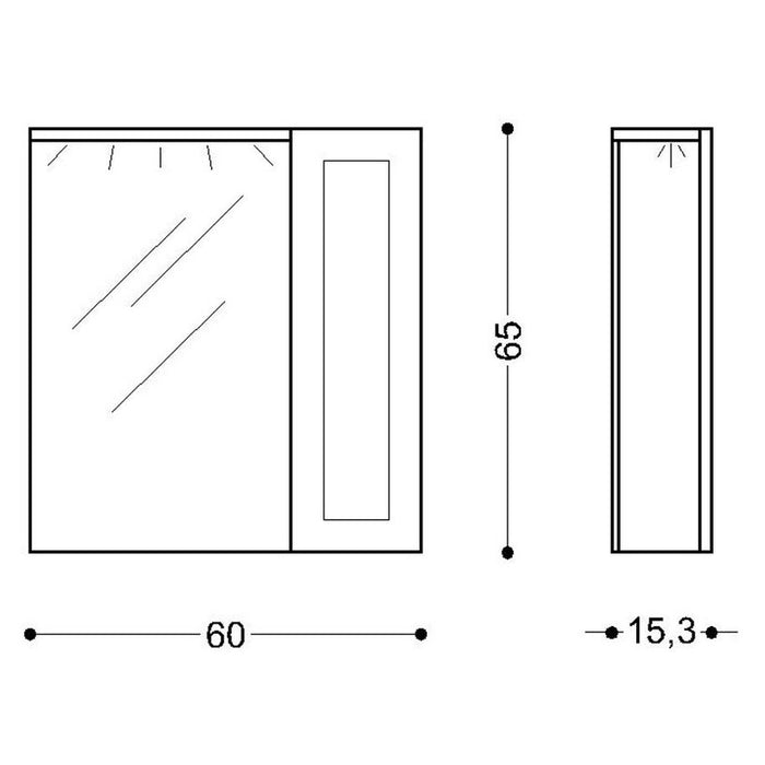 BATHROOM CABINET WITH LILY HEIGHT MIRROR
