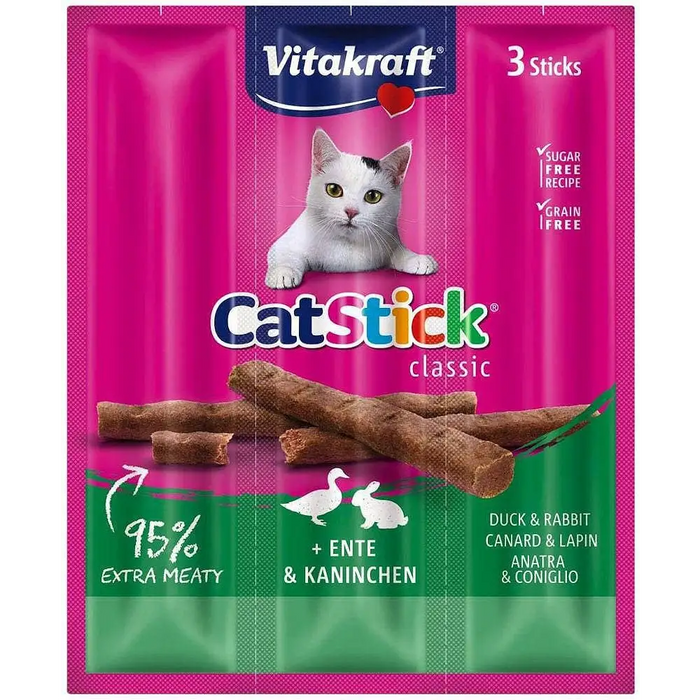 VITAKRAFT CatStick Classic Duck and rabbit - cat treats - 18g - DelicaciesDLK-PRZ<<<For the catDLK<<<ActionPL