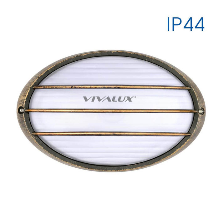 MOISTURE-PROOF WALL LAMP PETRA 2 ANTIQUE GOLD