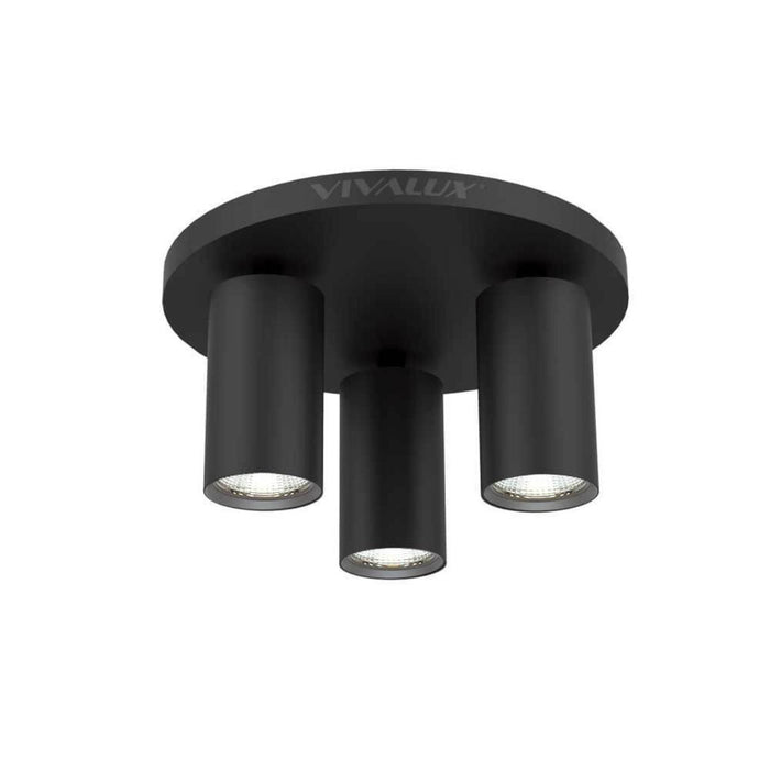 SPOT 3XGU10 BLACK VIVALUX LUX