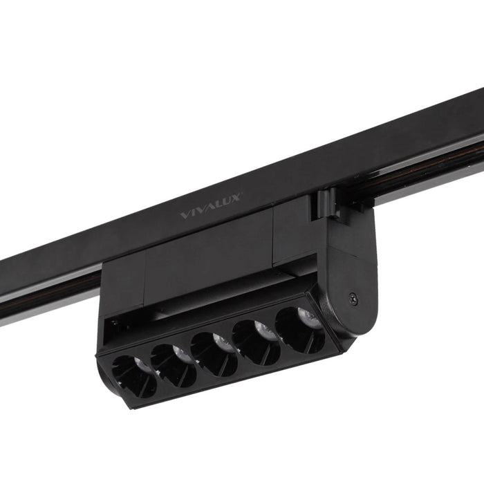 LED LINEAR FLUID 12W 4000K 750LM FOR RAIL MOUNTING BLACK VIVALUX CORN