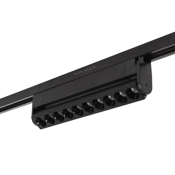 LED LINEAR FLUID 20W 4000K 1350LM FOR RAIL MOUNTING BLACK VIVALUX CORN