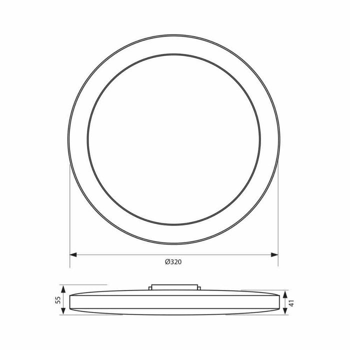LED CEILING SIRI 24W 4000K IP44
