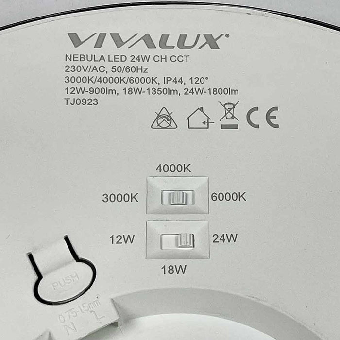 LED CEILING LAMP 24W 3000-6000K 30CM VIVALUX NEBULA