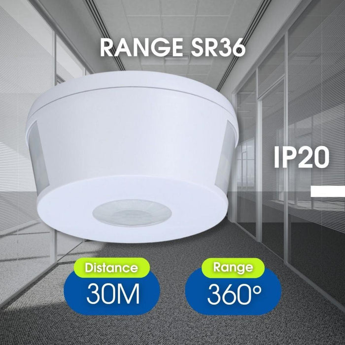 INFRARED SENSOR CORRIDOR WHITE 230V IP20