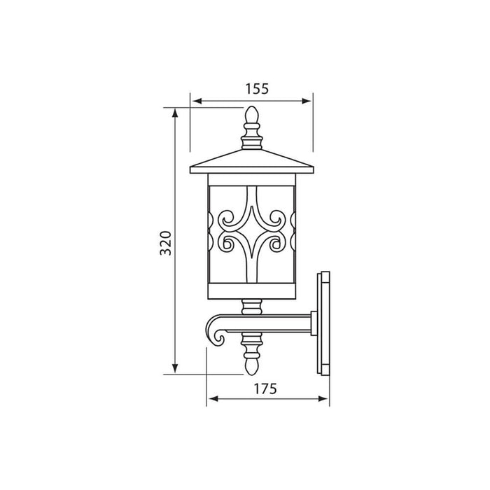 GARDEN LANTERN LOWER BRACKET IP44 CAFE VIVALUX JARDIN