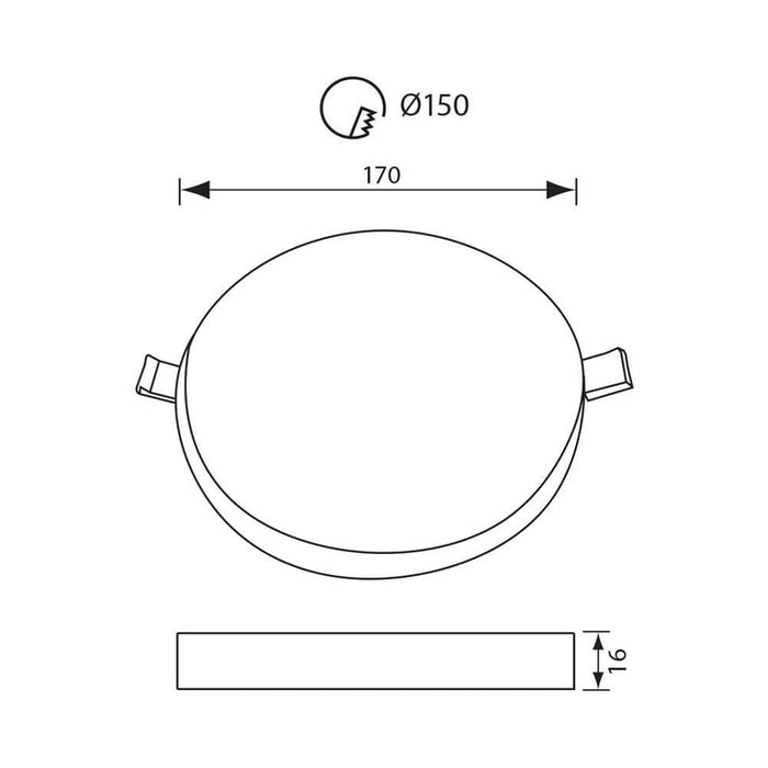 LED PANEL CIRCLE 24W F170 4000K 2400LM VIVALUX RONDO